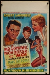 3f440 LOVE IS AT STAKE Belgian 1957 'Amour est en Jeu, Allegret, Robert Lamoureux & Annie Girardot!