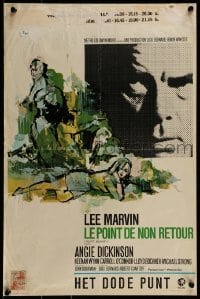 3f452 POINT BLANK Belgian 1967 really cool different art of Lee Marvin & Angie Dickinson!