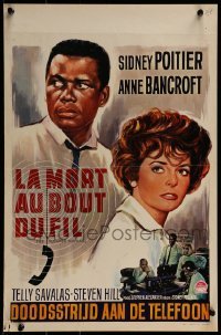3f461 SLENDER THREAD Belgian 1966 Sidney Poitier keeps Anne Bancroft from committing suicide!