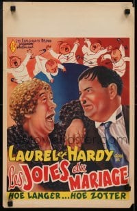 3f475 TWICE TWO Belgian R1950s wacky art of Stan Laurel & Oliver Hardy, Hal Roach