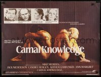 3f179 CARNAL KNOWLEDGE British quad 1971 Jack Nicholson, Candice Bergen, Art Garfunkel, Ann-Margret