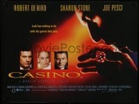 3f180 CASINO DS British quad 1995 Scorsese, Robert De Niro, Sharon Stone, Joe Pesci, dice image!