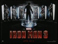 3f198 IRON MAN 3 teaser DS British quad 2013 image of Robert Downey Jr & many suits, April 2013!