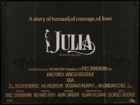 3f200 JULIA British quad 1977 artwork of Jane Fonda & Vanessa Redgrave by Richard Amsel!