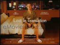 3f202 LOST IN TRANSLATION DS British quad 2003 image of lonely Bill Murray in Tokyo, Sofia Coppola!