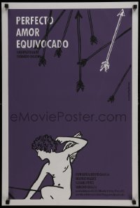3f363 LOVE BY MISTAKE Cuban silkscreen 2004 Lara Llopiz & Pepe Menendez artwork of Cupid!