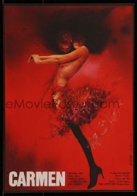3f027 CARMEN Czech 11x16 1984 Antonio Gades & Del Sol, cool art of sexy flemenco dancer by Vlach!