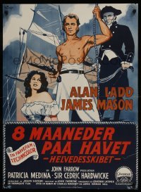 3f217 BOTANY BAY Danish 1953 James Mason, Alan Ladd & Patricia Medina in Australia!