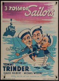 3f246 SAILORS THREE Danish 1946 Michael Wilding & wacky art of the Sailors Three by Stilling!