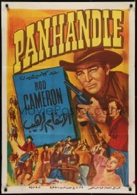 3f060 PANHANDLE Egyptian poster R1960s Texas cowboy Rod Cameron & pretty Cathy Downs!