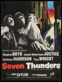 3f172 SEVEN THUNDERS English half crown 1959 they made a living hell for every man and woman!