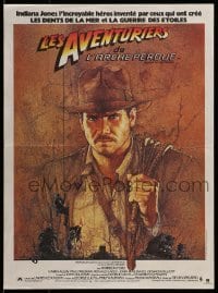 3f164 RAIDERS OF THE LOST ARK French 16x21 1981 great art of adventurer Harrison Ford by Richard Amsel!