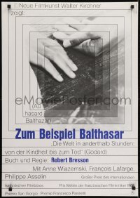 3f705 BALTHAZAR German 1966 Robert Bresson's Au Hasard Balthazar, cool Hans Hillmann art!