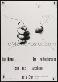 3f718 CRIMINAL LIFE OF ARCHIBALDO DE LA CRUZ German 1960 Luis Bunuel, cool different Hillmann art!