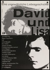 3f723 DAVID & LISA German 1964 Kier Dullea, Frank Perry mental hospital drama, artwork by Baumgart!