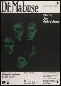 3f734 DR. MABUSE: THE GAMBLER German R1962 Fritz Lang's Dr. Mabuse, der Spieler, cool Blase art!