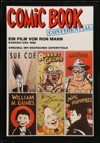 3f695 COMIC BOOK CONFIDENTIAL German 12x17 1989 parody art of top artists by Paul Mavrides!