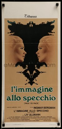 3f109 FACE TO FACE Italian locandina 1976 Ansikte mot ansikte, Ingmar Bergman, Liv Ullmann, Wilcox art!