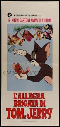 3f118 TOM & JERRY Italian locandina 1972 great Hanna-Barbera cat & mouse cartoon image!