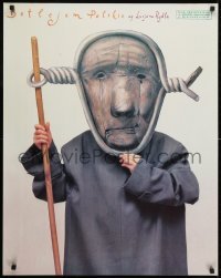 3f818 BETLEJEM POLSKIE stage play Polish 26x33 1988 Stasys Eidrigevicius artwork of man w/ huge mask