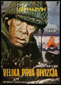 3f268 BIG RED ONE Yugoslavian 19x27 1980 directed by Samuel Fuller, Lee Marvin in WWII!