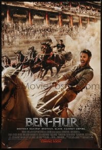 3g157 BEN-HUR int'l advance DS 1sh 2016 Huston in title role during chariot race!
