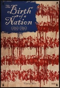 3g167 BIRTH OF A NATION int'l teaser DS 1sh 2016 Nate Parker, cool American flag composite image!