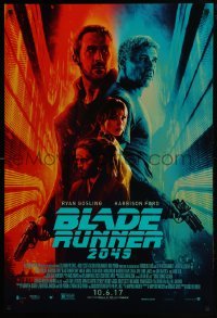3g171 BLADE RUNNER 2049 advance DS 1sh 2017 great montage image with Harrison Ford & Ryan Gosling!