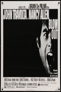 3g178 BLOW OUT 1sh 1981 John Travolta, Brian De Palma, murder has a sound all of its own!