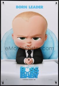 3g182 BOSS BABY style A int'l advance DS 1sh 2017 Alec Baldwin in title role, born leader!