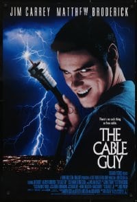 3g195 CABLE GUY DS 1sh 1996 Jim Carrey, Matthew Broderick, directed by Ben Stiller!