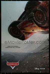 3g204 CARS 3 advance DS 1sh 2017 Disney/Pixar, incredible CGI image of car crashing in race track!