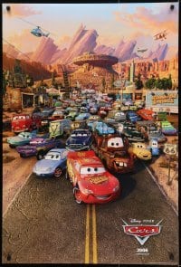 3g201 CARS int'l advance DS 1sh 2006 Walt Disney Pixar animated automobile racing, great cast image!