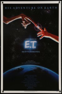 3g293 E.T. THE EXTRA TERRESTRIAL studio style 1sh 1982 Drew Barrymore, Steven Spielberg, Alvin art!