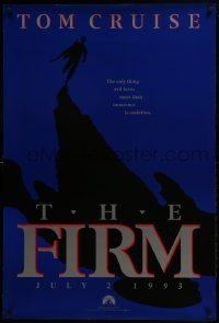 3g318 FIRM teaser 1sh 1993 Tom Cruise on the run, Sydney Pollack directed, evil loves ambition!