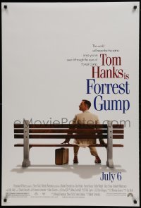 3g327 FORREST GUMP advance DS 1sh 1994 Tom Hanks sits on bench, Robert Zemeckis classic!