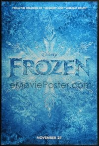 3g332 FROZEN advance DS 1sh 2013 voices of Kristen Bell, Alan Tudyk, cool images of snowflakes!