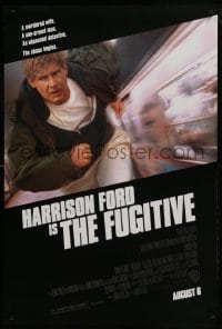 3g333 FUGITIVE advance DS 1sh 1993 Harrison Ford is on the run from Tommy Lee Jones!