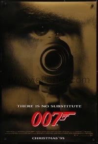 3g357 GOLDENEYE advance DS 1sh 1995 Pierce Brosnan as James Bond 007, cool gun & eye close up!