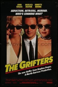 3g373 GRIFTERS 1sh 1990 John Cusack, Annette Bening & Anjelica Huston!