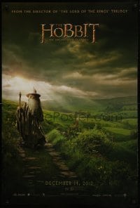 3g412 HOBBIT: AN UNEXPECTED JOURNEY teaser DS 1sh 2012 cool image of Ian McKellen as Gandalf!