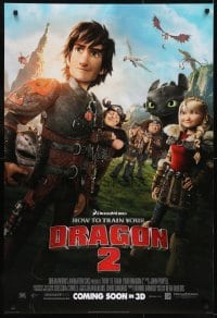 3g427 HOW TO TRAIN YOUR DRAGON 2 style H int'l advance DS 1sh 2013 cool image from CGI fantasy!