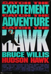 3g429 HUDSON HAWK 1sh 1991 directed by Michael Lehmann, Bruce Willis in action!