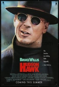 3g430 HUDSON HAWK advance 1sh 1991 Michael Lehmann directed, Bruce Willis as singing thief!