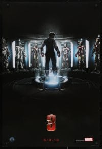 3g466 IRON MAN 3 teaser DS 1sh 2013 cool image of Robert Downey Jr & many suits!