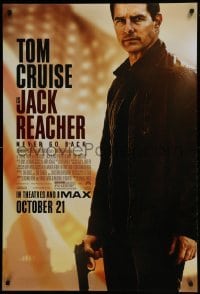 3g470 JACK REACHER NEVER GO BACK advance DS 1sh 2016 Tom Cruise in the title role holding gun!