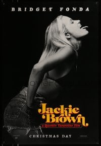 3g476 JACKIE BROWN teaser 1sh 1997 Quentin Tarantino, profile portrait of sexy Bridget Fonda!