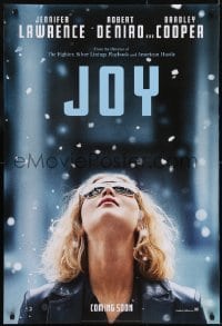 3g484 JOY style A int'l teaser DS 1sh 2015 Robert De Niro, Jennifer Lawrence in the title role!