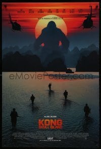 3g515 KONG: SKULL ISLAND int'l advance DS 1sh 2017 Jackson, Hiddleston, huge ape and soldiers!