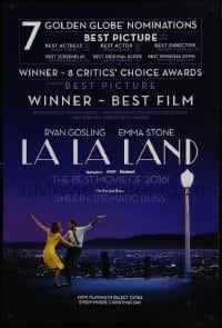 3g522 LA LA LAND teaser DS 1sh 2016 Ryan Gosling, Emma Stone, 7 Golden Globe Nominations!